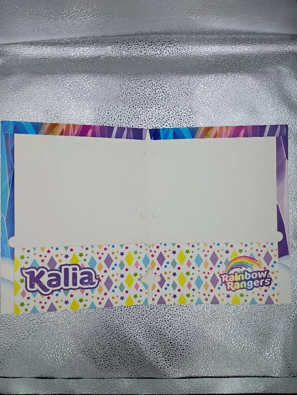 3-Pc Rainbow Rangers Heavy Duty 3-Ring Glossy Folders Glitter School Supplies